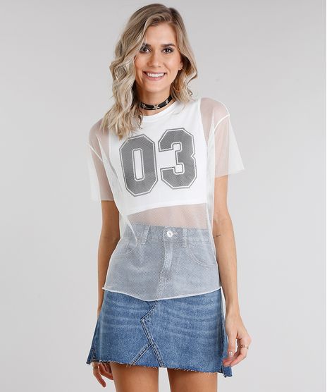 Blusa-Feminina-em-Tela--03--com-Regata-Manga-Curta-Decote-Redondo-Off-White-9052541-Off_White_1