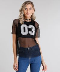 Blusa-Feminina-em-Tela--03--com-Regata-Manga-Curta-Decote-Redondo-Preta-9052541-Preto_1