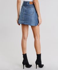 Saia-Jeans-Feminina-Vintage-Destroyed-Azul-Medio-9075461-Azul_Medio_2
