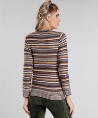 Sueter-Feminino-em-Trico-Listrado-Manga-Longa-Decote-Redondo-Caramelo-8847431-Caramelo_2