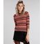 Sueter-Feminino-em-Trico-Listrado-Manga-Longa-Decote-Redondo-Laranja-8847432-Laranja_1