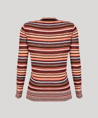 Sueter-Feminino-em-Trico-Listrado-Manga-Longa-Decote-Redondo-Laranja-8847432-Laranja_6
