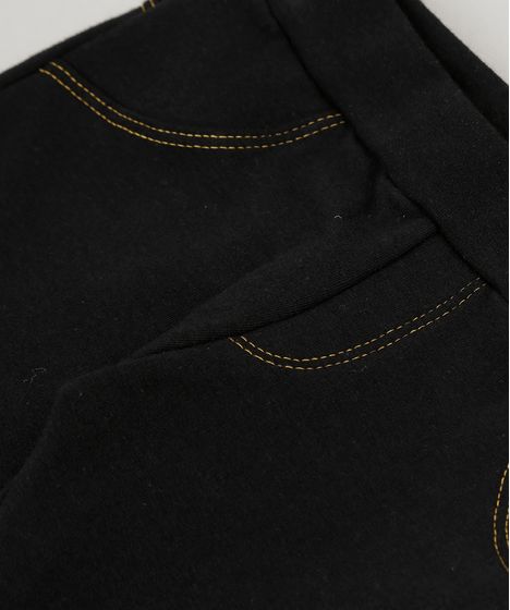 calça legging preta algodão