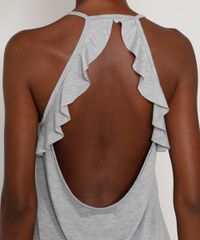 Camisola-Feminina-com-Vazado-e-Babados-Decote-Nadador-Cinza-Mescla-9974313-Cinza_Mescla_5