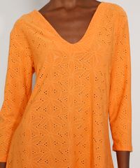 Saida-de-Praia-de-Laise-Feminina-Curta-Manga-7-8-Laranja-9974994-Laranja_4