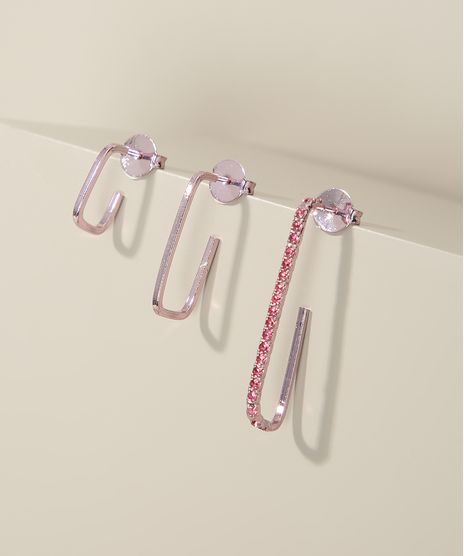 Kit-de-3-Brincos-de-Argola-Femininos-Rosa-9975269-Rosa_1