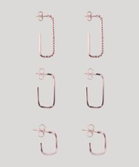 Kit-de-3-Brincos-de-Argola-Femininos-Rosa-9975269-Rosa_2