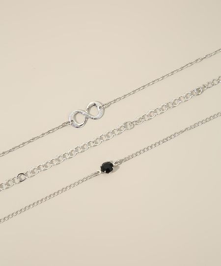 Kit-de-3-Pulseiras-Femininas-com-Pingente-Infinito-e-Pedra-Prateado-9976673-Prateado_1 Kit-de-3-Pulseiras-Femininas-com-Pingente-Infinito-e-Pedra-Prateado-9976673-Prateado_1