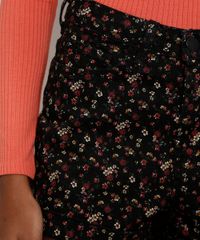 Short-de-Sarja-Feminino-Hot-Pant-Cintura-Super-Alta-Estampado-Floral-Preto-9979377-Preto_4