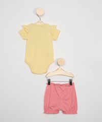 Conjunto-de-Body-Infantil-Piu-Piu--Manga-Curta-Amarelo---Short-Rosa-9975135-Rosa_3