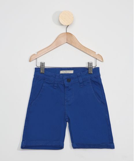 Bermuda-de-Sarja-Infantil-Reta-com-Bolsos-Azul-Royal-9973781-Azul_Royal_1