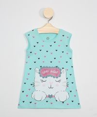 Camisola-Infantil-Brandili-Gatinho-com-Glitter-Sem-Manga-Verde-Agua-9968078-Verde_Agua_1