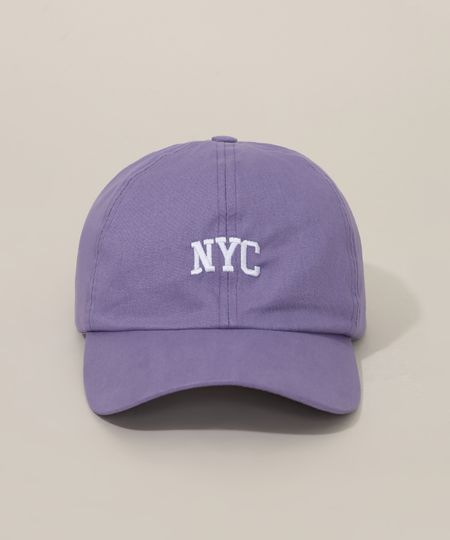 Bone-Feminino-Aba-Curva-Bordado--NYC--Lilas-9946708-Lilas_1