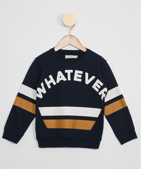 Blusa-de-Moletom-Infantil-com-Listras--Whatever--Azul-Marinho-9979299-Azul_Marinho_1