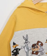Blusa-de-Moletom-Infantil-Looney-Tunes-com-Capuz-Amarelo-9979300-Amarelo_4