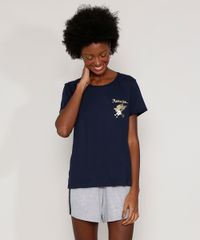 Pijama-Feminino-Harry-Potter-Corvinal-Metalizado-Manga-Curta-Azul-Marinho-9972300-Azul_Marinho_1