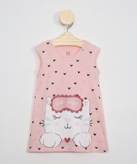 Camisola-Infantil-Brandili-Gatinho-com-Glitter-Sem-Manga-Rosa-9968078-Rosa_1