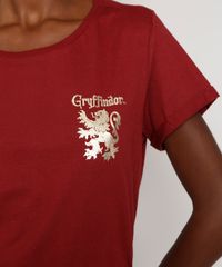 Pijama-Feminino-Harry-Potter-Grifinoria-Metalizado-Manga-Curta-Vinho-9972300-Vinho_4
