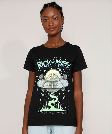 Camiseta-Feminina-Manga-Curta-Rick-and-Morty-Decote-Redondo-Preta-9978608-Preto_1