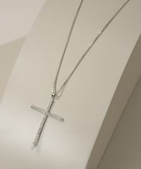 Colar-Feminino-Longo-Pingente-Cruz-com-Strass-Prateado-9976674-Prateado_1