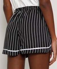 Short-de-Pijama-Feminino-Listrado-com-Vivo-Contrastante-e-Laco-Preto-9970137-Preto_2