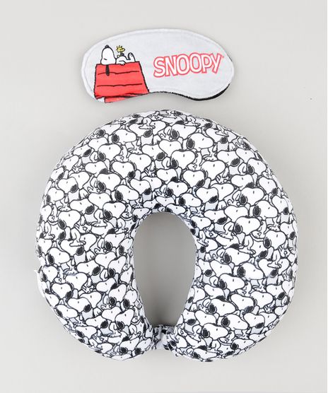 Kit-de-Apoio-de-Cabeca---Tapa-Olho-Estampado-Snoopy-Branco-9117630-Branco_1
