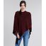 Poncho-Feminino-em-Trico-com-Franjas-Vinho-8482125-Vinho_1