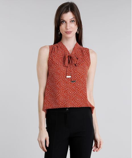Regata-Feminina-com-Gola-Laco-Estampada-Laranja-Escuro-8931861-Laranja_Escuro_1