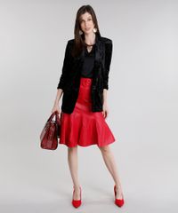 Blazer-Feminino-Boyfriend-em-Veludo-Molhado-Manga-Longa-Preto-8879647-Preto_3