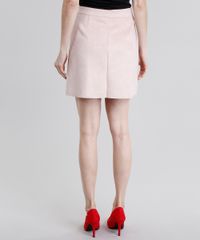 Saia-Feminina-Evase-em-Suede-Curta-com-Ziper-Rose-8897440-Rose_2