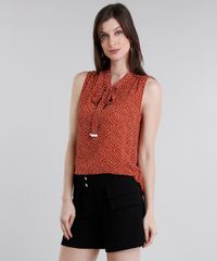 Regata-Feminina-com-Gola-Laco-Estampada-Laranja-Escuro-8931859-Laranja_Escuro_1