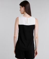 Regata-Feminina-Bicolor-com-Ziper-nas-Laterais-Decote-Redondo-Preta-8851930-Preto_2