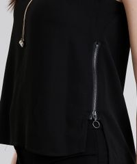 Regata-Feminina-Bicolor-com-Ziper-nas-Laterais-Decote-Redondo-Preta-8851930-Preto_4