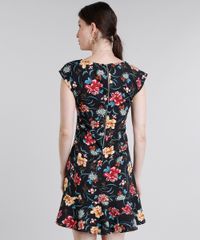 Vestido-Feminino-Estampado-Floral-Curto-Decote-V-com-Babado-Preto-9022343-Preto_2