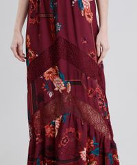 Vestido-Feminino-Longo-Estampado-Floral-com-Renda-de-Alca-Vinho-8883209-Vinho_4 Vestido-Feminino-Longo-Estampado-Floral-com-Renda-de-Alca-Vinho-8883209-Vinho_4