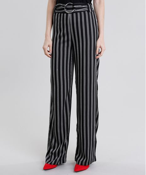 Calca-Feminina-Pantalona-Listrada-com-Cinto-Preta-8881643-Preto_1