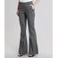 Calca-Feminina-Flare-Xadrez-Alfaiataria-com-Botoes-Cinza-Escuro-8880641-Cinza_Escuro_1