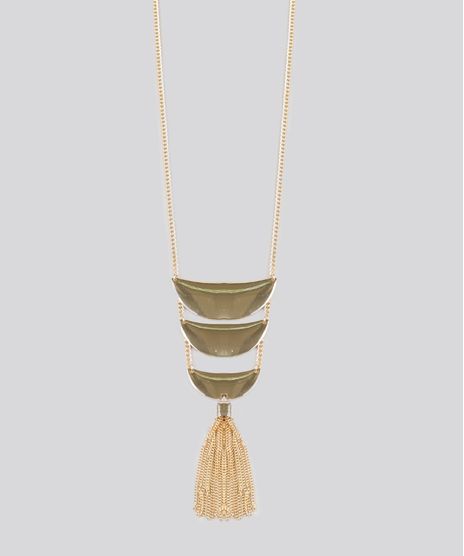 Colar-Feminino-Longo-Geometrico-com-Franja-Dourado-8839714-Dourado_1