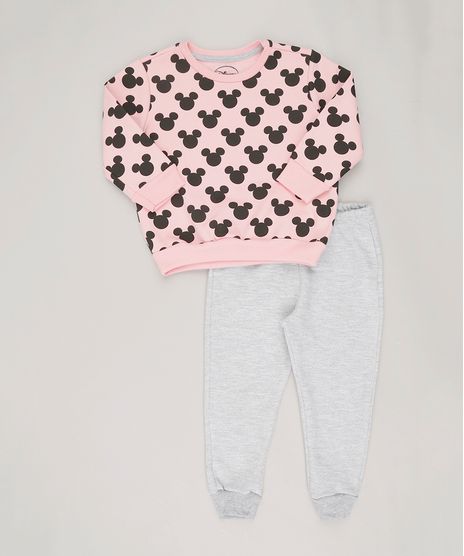 Conjunto-Infantil-Minnie-de-Blusao-Estampado-Rosa---Calca-em-Moletom-Cinza-Mescla-9097236-Cinza_Mescla_1