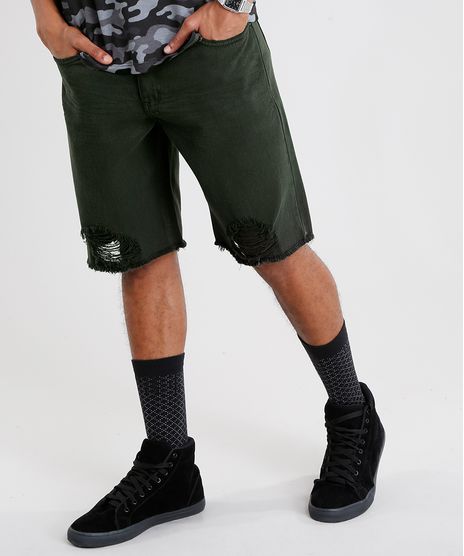 Bermuda-Masculina-Reta-Destroyed-Verde-Militar-9077173-Verde_Militar_1