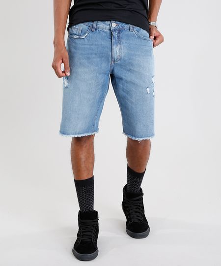 Bermuda-Jeans-Masculina-Reta-Azul-Medio-9073280-Azul_Medio_1