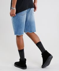 Bermuda-Jeans-Masculina-Reta-Azul-Medio-9073280-Azul_Medio_2