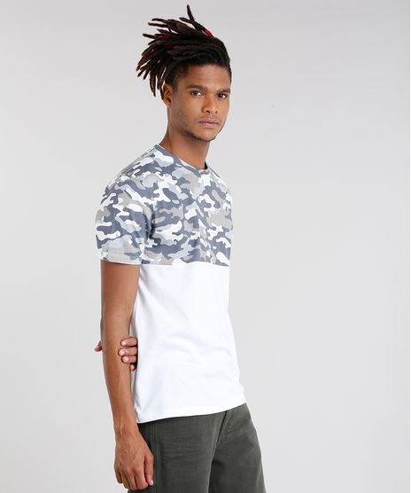 Camiseta-Masculina-com-Estampa-Camuflada-Manga-Curta-Gola-Careca-Branca-9089662-Branco_1
