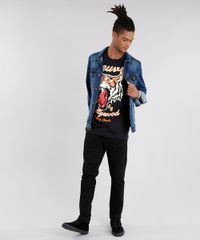 Camiseta-Masculina--Tigre--Manga-Curta-Gola-Redonda-Preta-9048376-Preto_3