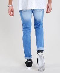 Calca-Jeans-Masculina-Skinny-Destroyed-em-Algodao---Sustentavel-Azul-Medio-9029568-Azul_Medio_2