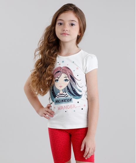 Blusa-Infantil--Let-Your-Imagination--Manga-Curta-Decote-Redondo-em-Algodao---Sustentavel-Off-White-9014051-Off_White_1