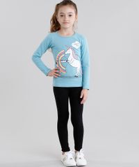 Blusa-Infantil--Unicornio--Manga-Longa-Decote-Redondo-em-Algodao---Sustentavel-Azul-9107640-Azul_3