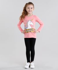 Blusa-Infantil--Unicornio--Manga-Longa-Decote-Redondo-em-Algodao---Sustentavel-Rosa-9107642-Rosa_3