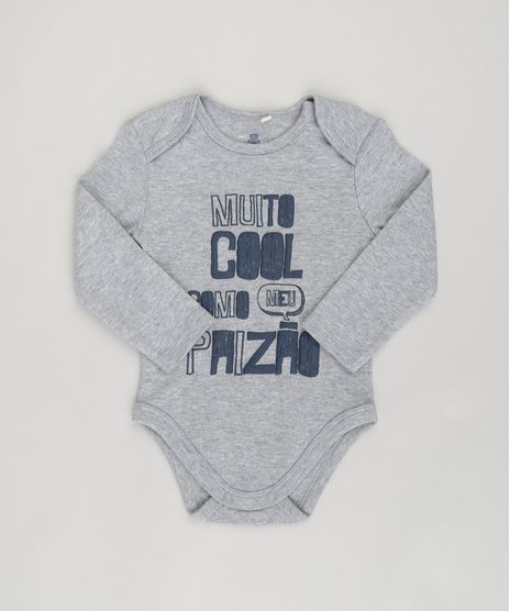 Body-Infantil-Muito-Cool-Como-Meu-Paizao--Manga-Longa-Decote-Redondo-em-Algodao---Sustentavel-Cinza-Mescla-8824144-Cinza_Mescla_1