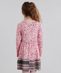 Vestido-Infantil-Estampado-Floral-Manga-Longa-Curto-Decote-Redondo-Rosa-9041156-Rosa_2